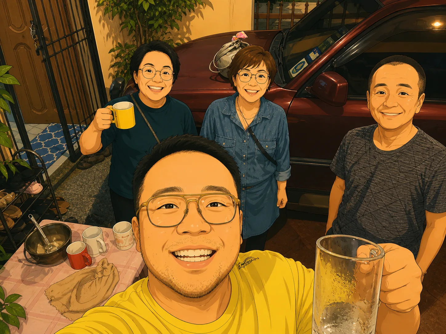 Coconut night with neighbours