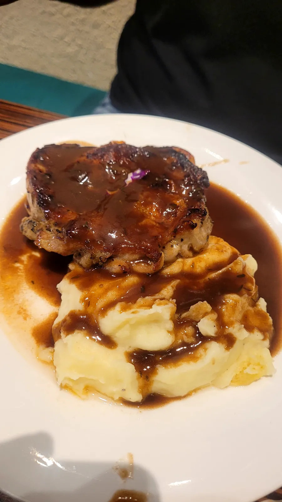 Grilled chicken chop with mashed potato
