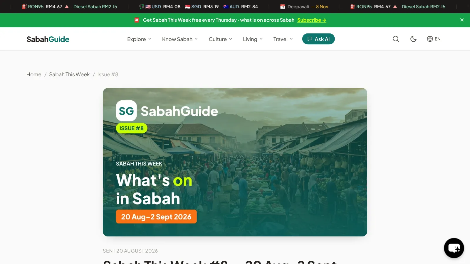 SabahGuide's Sabah This Week issue #8 page